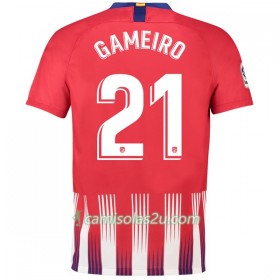 Camisolas de Futebol Atlético Madrid Gameiro 21 Equipamento Principal 2018/19 Manga Curta